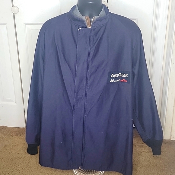 Arc Gear by Steel Grip Fire Resistant Jacket Size Large Navy Blue - Picture 1 of 7